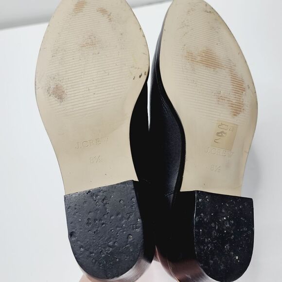 J. Crew Black Frankie Pebbled Leather Ankle Boots size 8 1/2 - Picture 8 of 15
